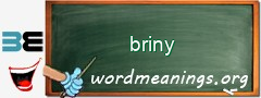 WordMeaning blackboard for briny